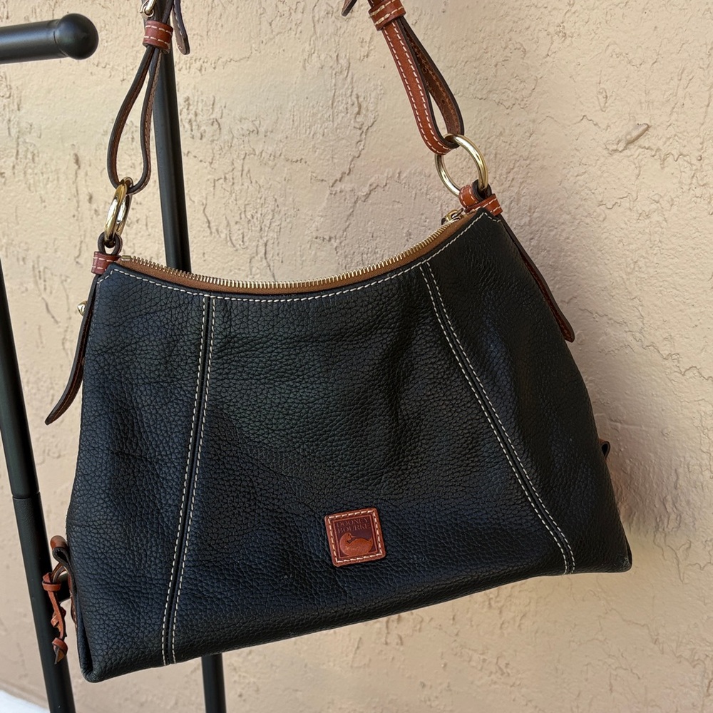 Dooney & Bourke Black and Brown Shoulder Bag